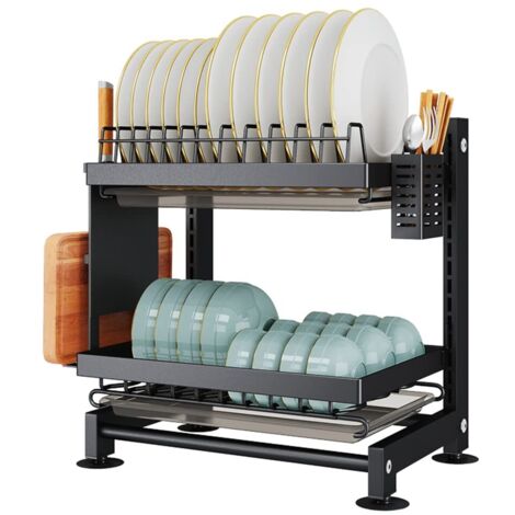 Zoternen Scolapiatti, scolapiatti da cucina, scolapiatti sopra il lavandino, scolapiatti, scolapiatti, organizer multifunzionale per cucina e scaffale portaoggetti