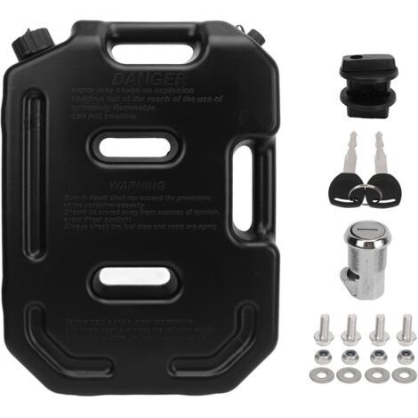Zoternen Serbatoio di stoccaggio dell'olio da 10 litri, serbatoio di benzina portatile, tanica di benzina di emergenza universale per veicoli fuoristrada, SUV, ATV, motociclette (con staffa)