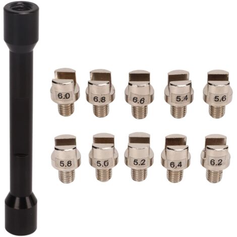 Zoternen Set di chiavi per raggi per moto Akozon, 10 in 1, chiave per raggi portatile, kit di chiavi per raggi, strumento per cerchi per riparazione moto