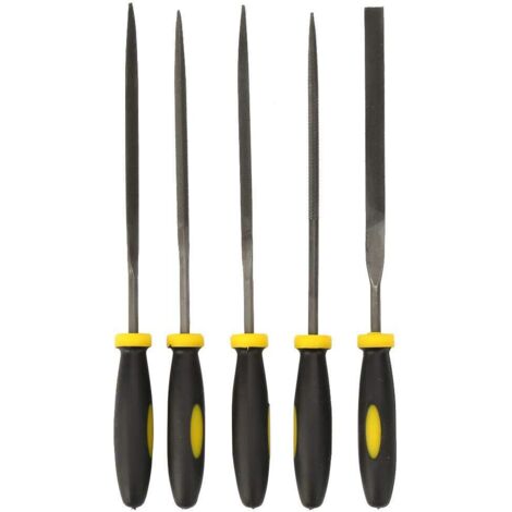Zoternen Set di lime per legno e raspe in acciaio, pratica mini lima piatta (3 x 140 mm)