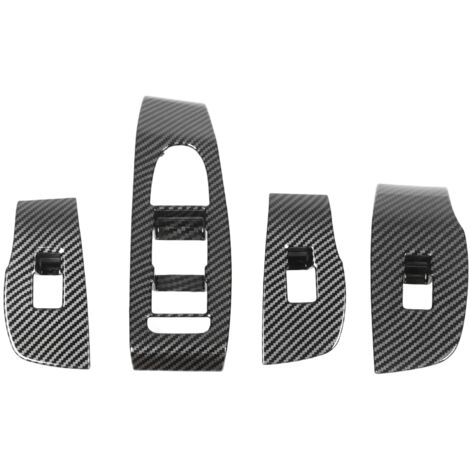 Zoternen Sostituzione in fibra di carbonio della copertura del pannello degli interruttori della porta e della finestra da 7 pezzi per Mazda 3 Hatchback Sedan CX‑30