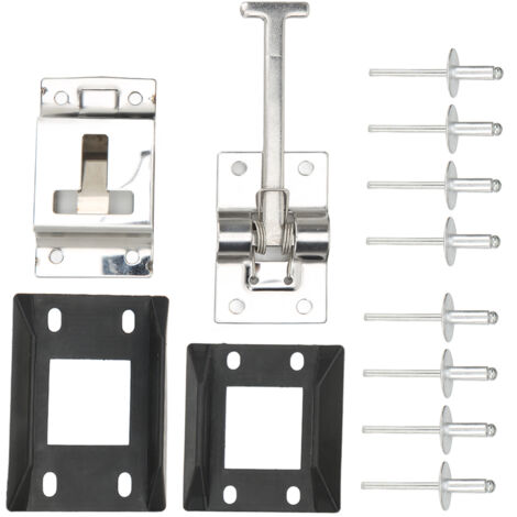 Zoternen Support de porte de remorque en acier inoxydable 316, loquet de Style T, robuste, universel pour remorques de voyage RV