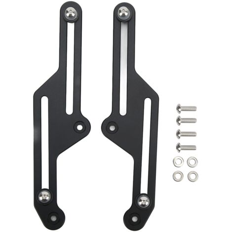 Zoternen Supporto regolabile per parabrezza moto Aramox, regolatore per parabrezza moto, coppia di supporti regolabili per parabrezza moto, ricambio anodizzato nero per Tenere