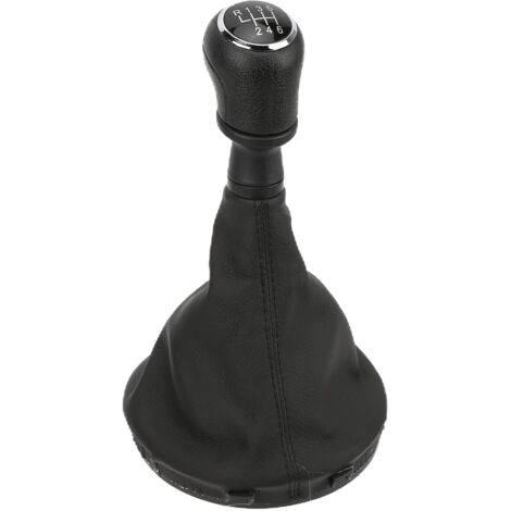 Zoternen Tbest Schaltknauf aubschutz, Auto Schaltknauf Abdeckung PU Leder Schwarz Ersatz für Transport Multivan T5 T6 2003-2011(6 Gnge)