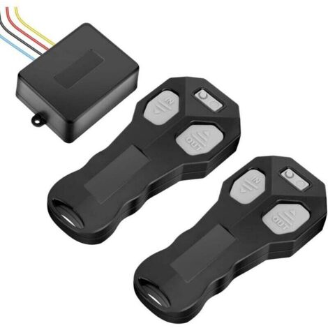 Zoternen Télécommande de treuil sans fil universelle, double contrôleur, interrupteur radiocommandé, télécommande RF 12 V-24 V, portée de 30 m, compatible avec Warn Ramsey Superwinch Smittybilt Gorill