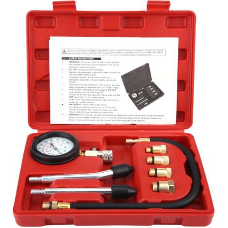 Zoternen Tester di pressione del cilindro del motore, design preciso, materiali di alta qualità, indicatore di lettura accurato, per automobilista