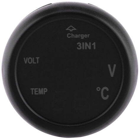 Zoternen USB-Autoladegerät mit doppelter digitaler Anzeige, Voltmeter, Thermometer, Zigarettenanzünder (Grün, Rot)