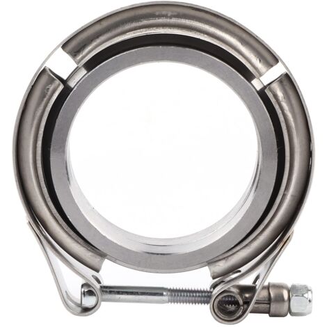 Zoternen V Band Schelle 75Mm,V Banhelle,V Band 2,5" Selbstzenerend,V-Band-Klemme,Kfz-Auspuffschellen,2,5-Zoll-Auspuff-Fallrohr,Edelstahl,2-Teiligelansch-Kit