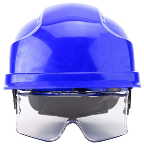 Zoternen Visiera Casco Elmetto Defender Occhiali di sicurezza integrati (Blu)