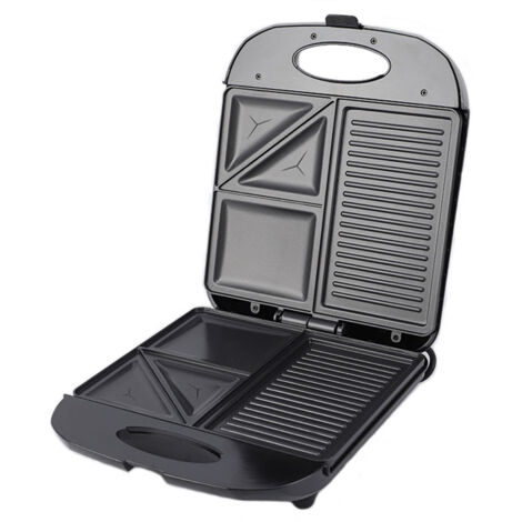 Zoternen Waffeleisen, 1400 W, mit Antihaftbeschichtung aus Eisen und einfacher Reinigung, 3-in-1, elektrischer Eier-Sandwichmaker, multifunktionales Heizgerät für Panini-Brot, tragbar für den Innen- u