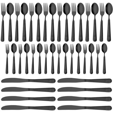 Zoternen Wakects Besteckset aus Edelstahl, Essbesteckset, 5 Sätze Edelstahl-Geschirrset, Inklusive Gabel, Messer, Löffel, Spülmaschinenfestes Besteckset für Zuhause/Hotel/Hochzeit (40-teiliges Set)