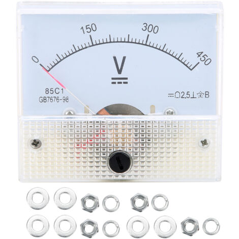 Zoternen Zeiger-Gleichstromvoltmeter, 0–450 V, Spannungsmesser, Schaltkreismessgerät, Genauigkeit ± 2,5 %.