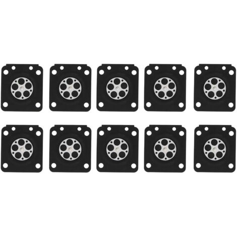 Zoternen Zerodis 10 pezzi di ricambio per carburatore, kit di guarnizioni a membrana per carburatore per motosega ZAMA 180 C1U / MS210 230 250, accessori neri