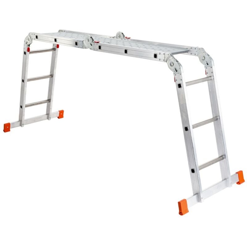 Monmobilierdesign - ztra Echelle modulable en aluminium 4x3 marches avec plateforme