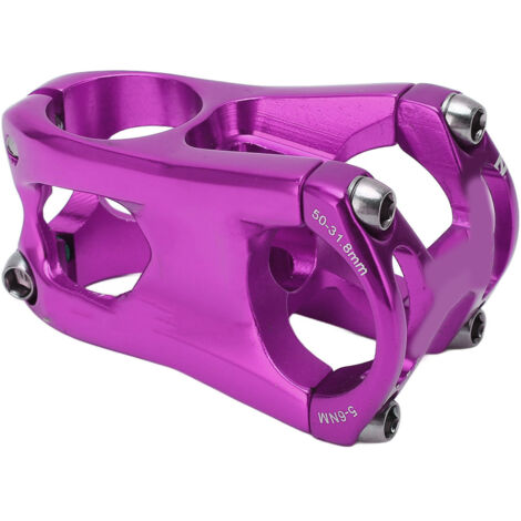 ZTTO 31,8 mm Aluminium-Vorbau für Mountainbikes und Rennräder, kurzer Vorbau, Lila