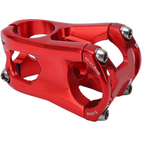 ZTTO 31,8 mm Aluminium-Vorbau, kurzer Vorbau für Mountainbikes und Rennräder, Rot