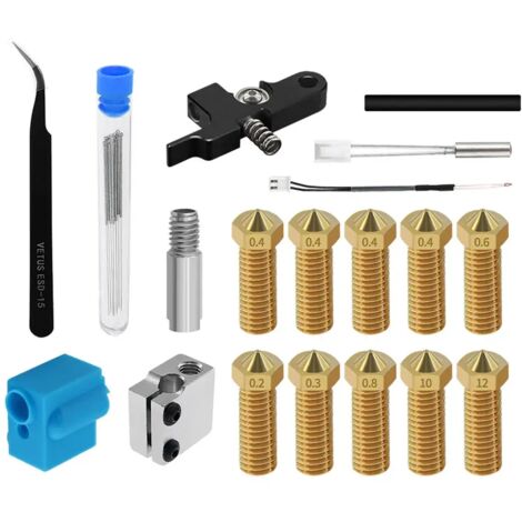 Zubehör für 3D-Drucker: Vulkandüse, Silikonhülse, Aluminiumblock, Thermistor für Artillery X1 Genius