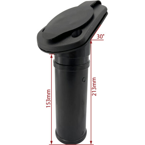 Zubehör für Boote und Kajaks, Angelrutenhalter aus Nylon, Rutenhalter, Angelzubehör, Bootszubehör, Angelrutenhalter aus schwarzem Nylon mit flachem Boden.