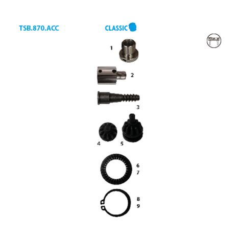 LEMAN Zubehör für Drehfutter Classic 2 1 " X 8TPI männlich / M33 X 3,5 weiblich