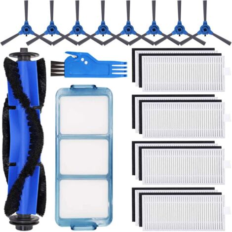 Zubehör für Eufy RoboVac 11S RoboVac 30 RoboVac 30C RoboVac 15C,15T, 12, 35C Staubsauger Ersatzteile 1 Rollbürste 8 Hepa-Filter 8 Seitenbürsten 1 Primärfilter 1 Reinigungsbürste (19-Teilig)