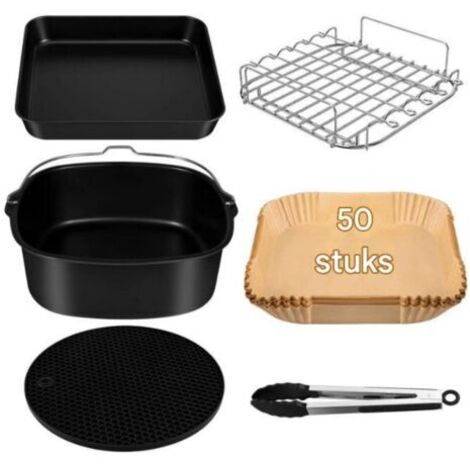 Zubehör für Heißluftfritteusen – 6-teiliges Set – 22 cm – für COSORI Turboblaze Heißluftfritteuse