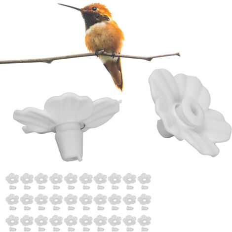 Zubehör für Kolibri-Futterhäuschen– 30 mehrfarbige Kunststoff-Ersatzblumen zur Anlockung von Kolibris (3,1 cm)