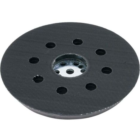 Zubehör Schleifpad, mittelhart (für Lack, Spachtelmasse, 8 Löcher, Ø 125 mm, Zubehör für Exzenterschleifer) 2608601062 Grau