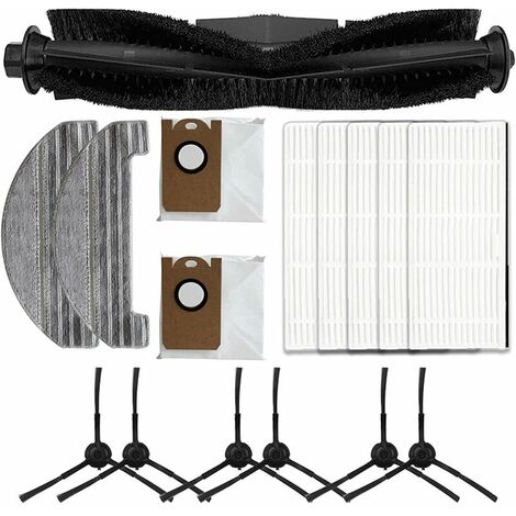 LUCKY-88 Zubehörset für Proscenic M8 Pro Staubsauger mit Hauptbürste 5 Filter 6 Seitenbürsten 2 Tücher 2 Staubbeutel