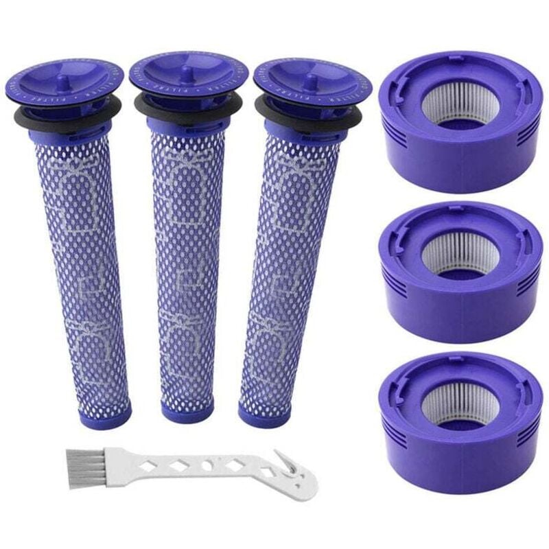 Image of Accessoires pour aspirateur Dyson V7 V8 avant 3 + arrière 3 + brosse blanche