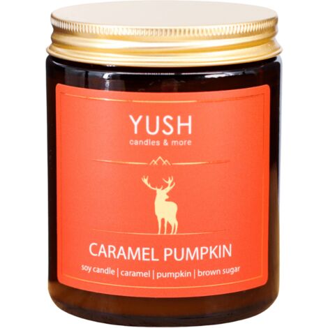 Zucca Caramellata - Candela di soia alla zucca con caramello - YUSH - 180 ml