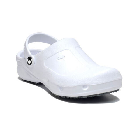 Zueco profesional antideslizante SRC orificios cerrados - EN20347:2012 SUECOS 46 Blanco