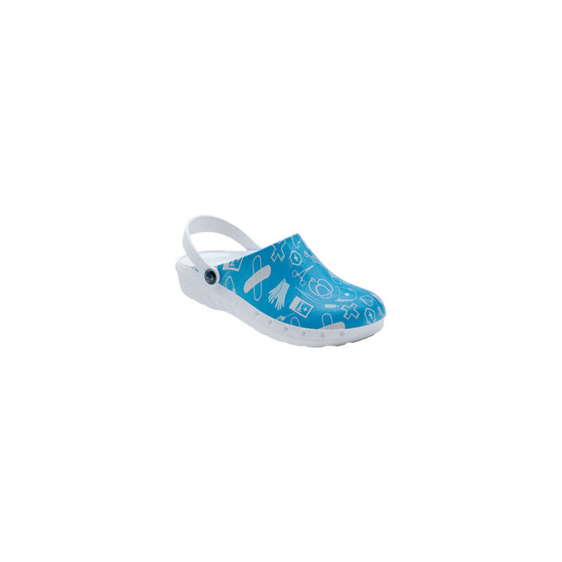 

Suecos - Zueco profesional estampado Medical Azul antideslizante SRC - ODEN | 38 - Medical