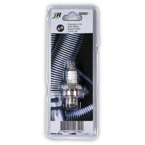 JR MOTOCULTURE Zündkerze 14 mm 9,5 mm - Ersetzt Champion CJ8 - NGK BM6A - Bosch WS8E - Denso W20MUS - Torch L6C JR BOU002