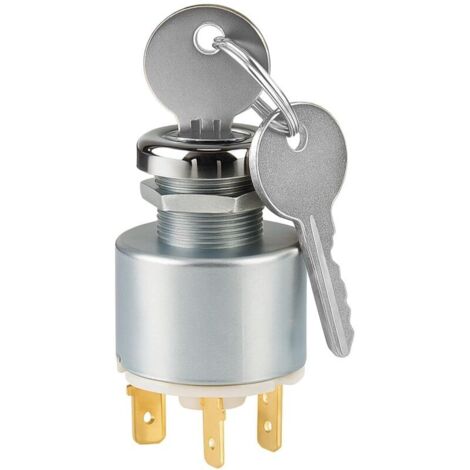 Zündschalter, 12V Universal-Traktorschalter, schlüsselbetätigter Motorstartschalter, mit 2 Schlüsseln für Motorräder, Traktoren, Autos und Boote