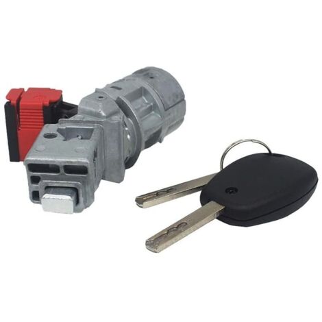 Zündschloss-Set für Clio 3 und Kangoo 2, KASturbo Diebstahlsicherung für Zündung und Lenkrad mit Schlüssel für Trafic, Master, Duster, Sandero, NV300 und NV400 (7701208408)