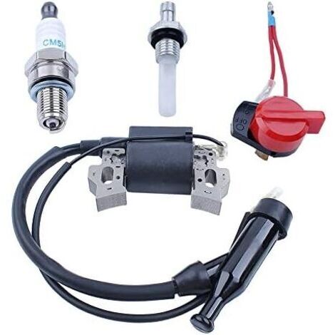 Zündspule mit Ein-Aus-Schalter, Kraftstofffiltersatz, für Honda Gx160 Gx200 5,5 PS 6,5 PS Rasenmähermotor, Motorteile, 30500-Ze1-033, 36100-Ze1-015.