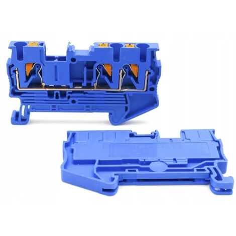 ZUG 3-poliger Schienenverbinder PT 2.5 TWIN blau