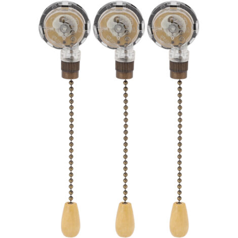 Zugkettenschalter für Deckenventilatoren, Antikbronze, 250 V/125 V, korrosionsbeständig und einfach zu montieren