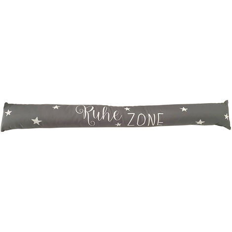Zugluftstopper Unifarben mit Spruch-M993030-anthrazit