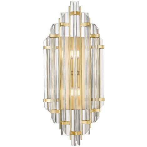 Zumaline ALEXANDRIA Lampada da parete, oro, vetro, 2x G11