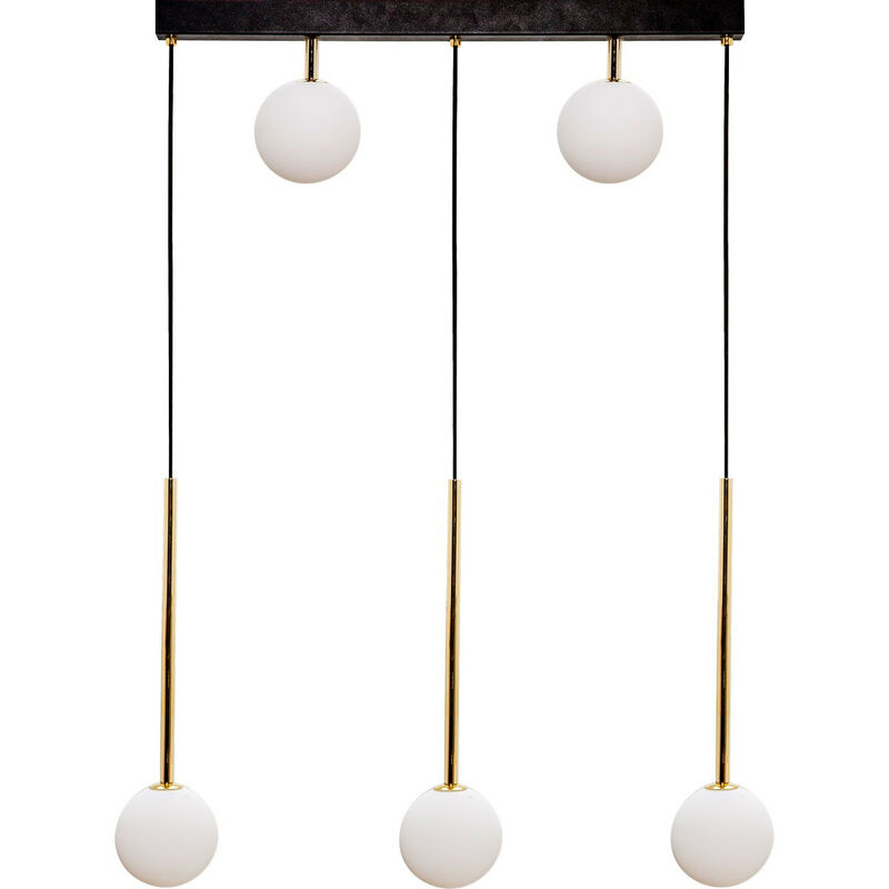 Image of Zumaline Lighting - Zumaline ali Plafoniera a sospensione a barra lunga corta, nero, oro, x G9