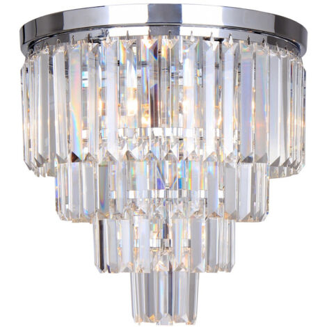 Zumaline AMEDEO Deckenleuchte, Chrom, Glas, 5x E14