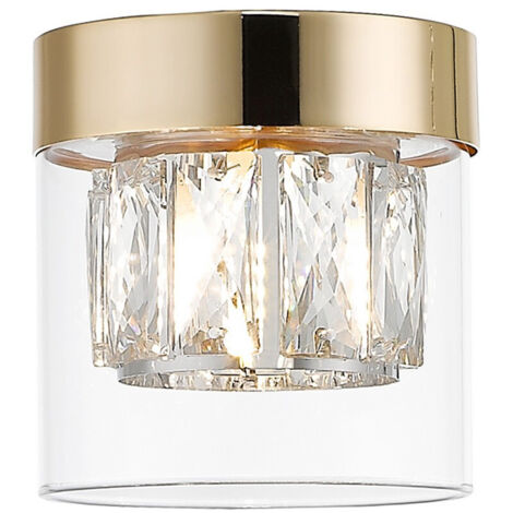Zumaline GEM Downlight montato su superficie, oro francese, 1x G9