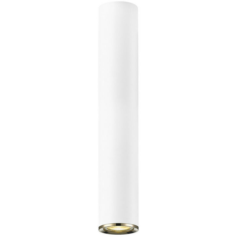 Image of Zumaline Lighting - Zumaline loya Downlight montato su superficie media, bianco opaco, oro francese, 1x GU10