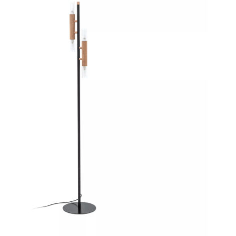 Zumaline MADERA Lampada da terra multibraccio, legno, 4x G9