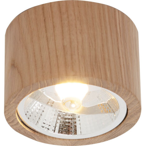 Zumaline OAK Downlight montato su superficie, legno, 1x GU10/ES111