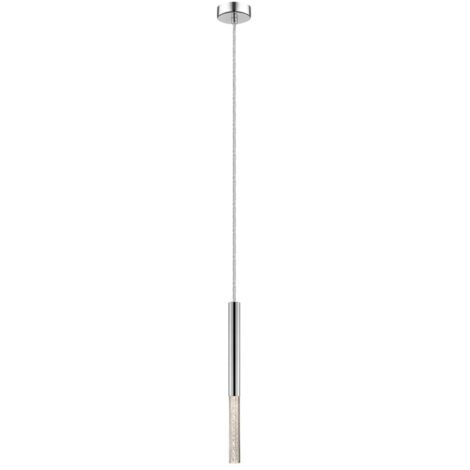 Zumaline ONE Plafoniera a sospensione a LED integrata, cromata, 450lm, 3000K