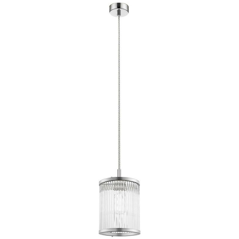 Image of Zumaline Lighting - Zumaline sergio Plafoniera a sospensione cilindrica, cromata, 1x E14