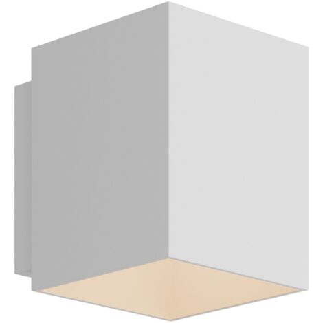 Zumaline SOLA Lampada da parete quadrata Up & Down, bianca, 1x G9