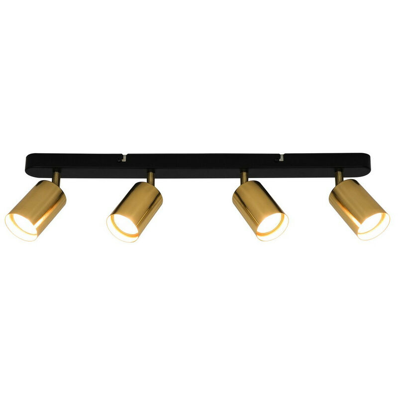 Zumaline VILA Deckenstrahlerleiste, Schwarz, Gold, 3x GU10